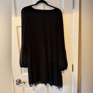 Aritzia Elegant XL Black Pleated Dress. Wilfred